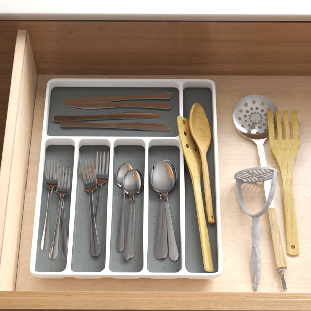 Rebrilliant Lorinza Flatware & Kitchen Utensils Drawer Organizer Wayfair